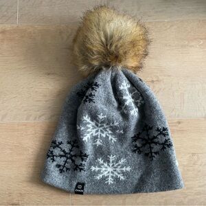CHAOS Grey Snowflake Toque with Pompom